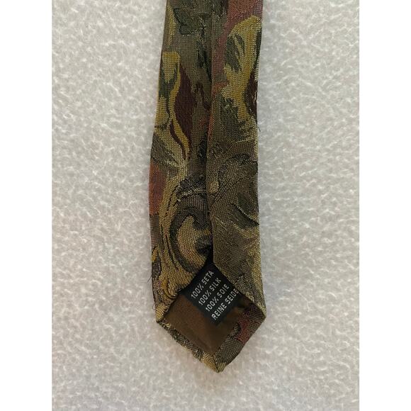 Bachrach Men’s 100% Floral Silk Necktie 3.5”Wx60”L ~ NEW $59 ~ Italian Made - Picture 4 of 4